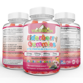 200 mg Elderberry Gummies with Propolis, Echinacea, Vitamin C | 100 Ct